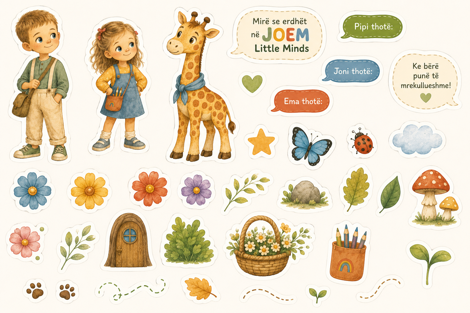 Joem Little Minds free sticker sheet